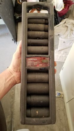Husky 1/2" inch Drive Deep SAE Impact Socket Set 11 piece