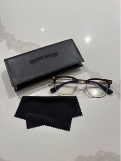 Black and Gold Chrome Heart Glasses