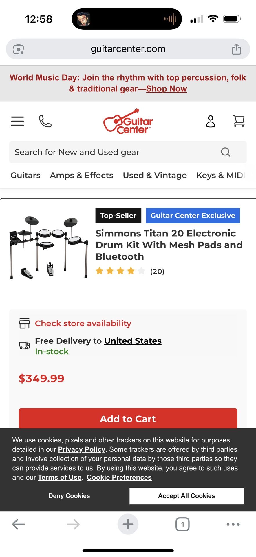 Simmons Electric Drum Set