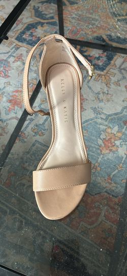 Kelly & Katie Nude Block Heel Sandals