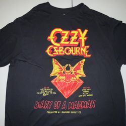 Ozzy Osbourne Diary of A Madman Diamond Shirt XL Black