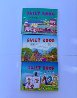 Set of 3 Quiet Books: Vehicles, Animals, and Numbers. Price:$20.00 33177