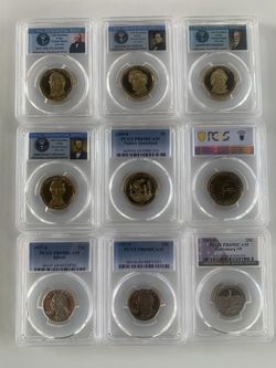 9 Sartified Coins 