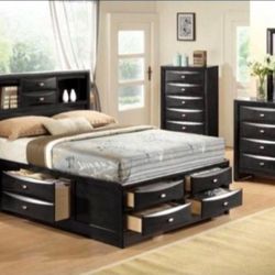 Brand New 5pc Bedroom Set For $1599 Without Mattress $1799 With Mattress 