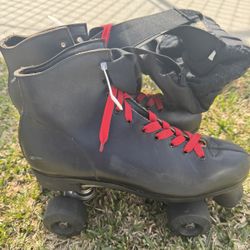 VINTAGE Black Men 4 WHEEL SKATES SIZE 11