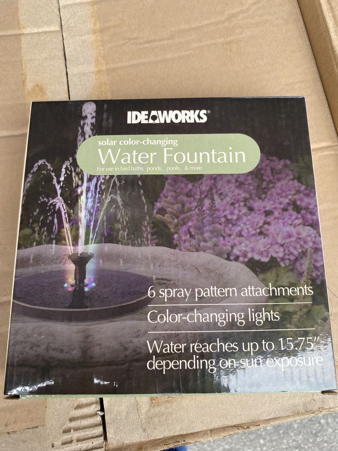 Solar Color Changing Water Fountain