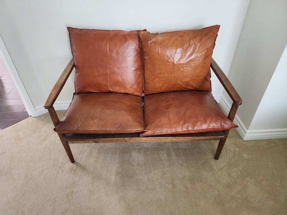 Leather Love Seat