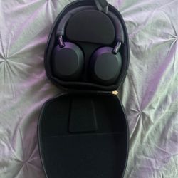Sony WH-1000XM5 Wireless Noise-Canceling Headphones including carrying case