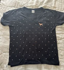 Black Pink Oversize Blouse Size Medium 