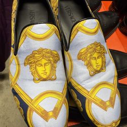 Versace Barocco Silk Slippers/Loafer 660 Size 43