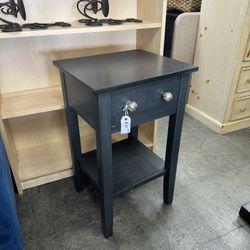 Black Nightstand Side End Table