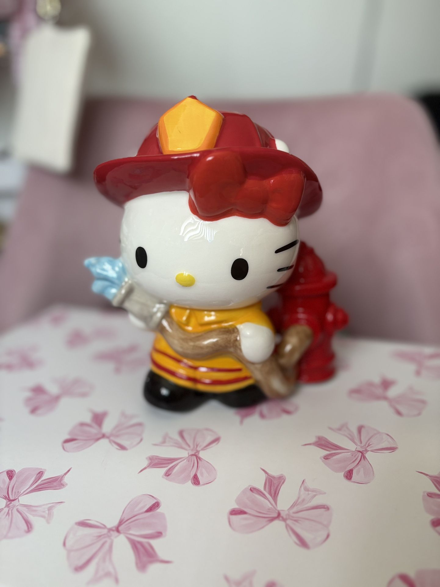 Brand New Hello Kitty Firefighter Ceramic