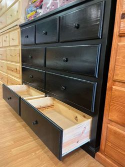 9  Drawer  black color pine