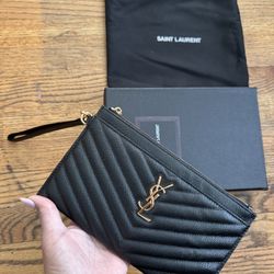Black Zip Clutch