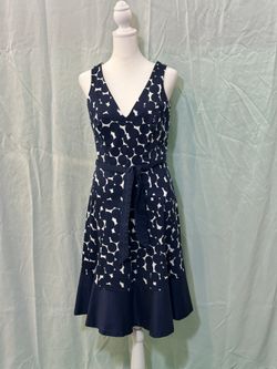 Navy Nine West Polka Dot Dress