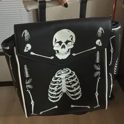 Black Glow In The Dark Skeleton Bag 