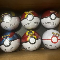 Pokemon Cards Pokeballs 6 tins