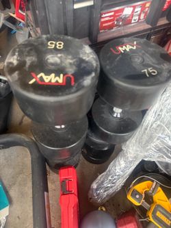 Dumbbells.   85 lbs and 75lbs