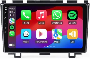 Car Radio Upgrade for Honda CRV 2007 2008 2009 2010 2011 with 9Inch IPS HD TouchScreen/Android12/5G WiFi/Wireless CarPlay Android Auto/GPS FM/SWC Blue