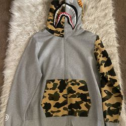 Camo Shark Face Bape Zip Up for Sale in Sacramento, CA - OfferUp