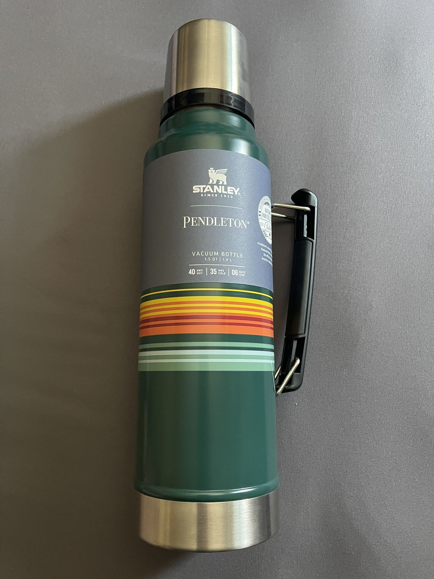 Pendleton Stanley Thermos Vacuum Bottle Lid is Cup Hot Cold, 1.5qt