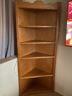 Oak Corner Shelf