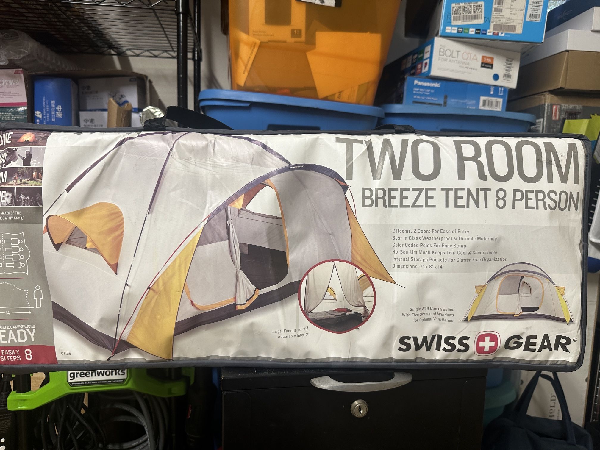 Swiss Gear 2 Room 8 Person Tent New