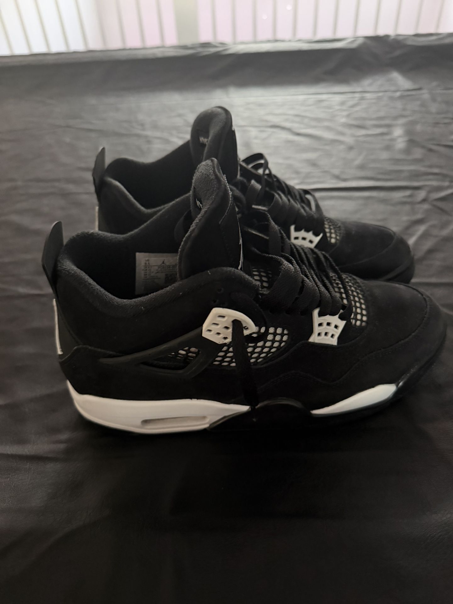 White Thunder Jordan 4s Used In Good Condition With Box