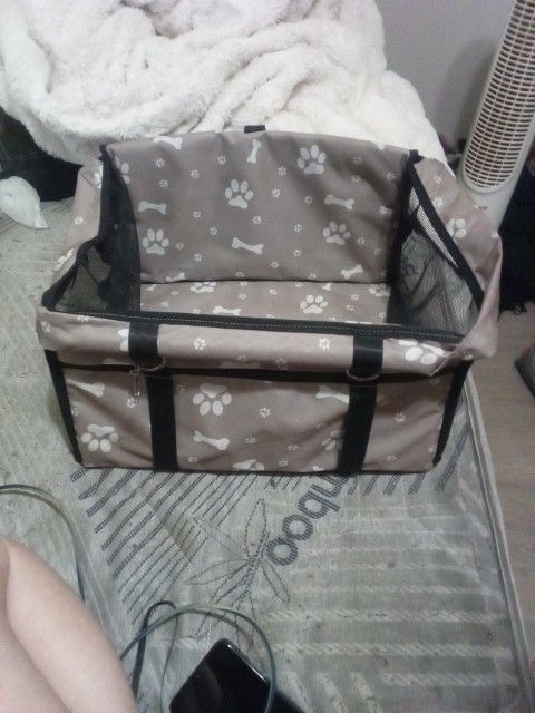 Pet Carrier With Paws & Bones Design