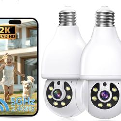 WiFi Smart PTZ Bulb Camera 2 - Pack In Box NEW