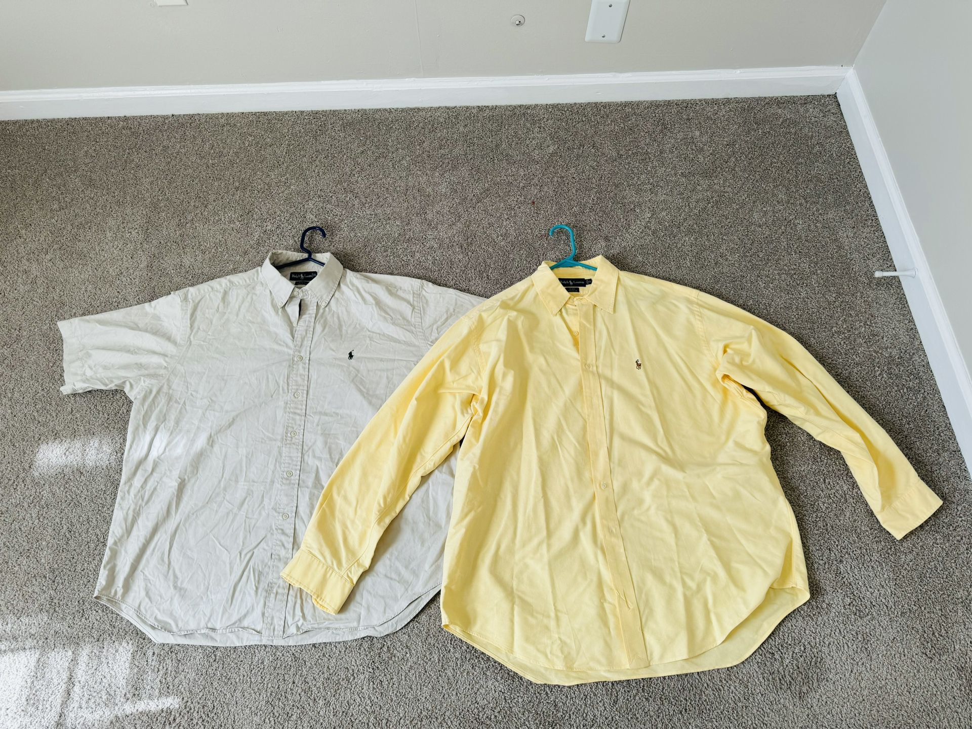 Men Classic Fit Oxford Button Shirts Bundle Size XL