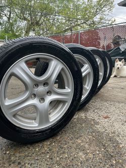 Subaru OEM 16” 5x100 Alloy Wheels + Michelin Tires (205/55R16) – Good Condition