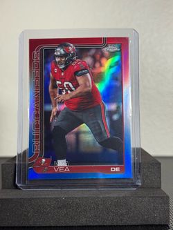 Vita Vea Topps Chrome Red Blue Refractor Card