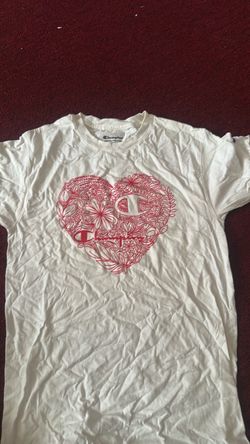 Champion White Graphic Heart T-Shirt