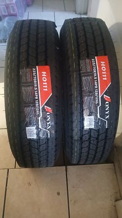 Tires Set Of 3 New. Size0225/70R19.5 ONYX