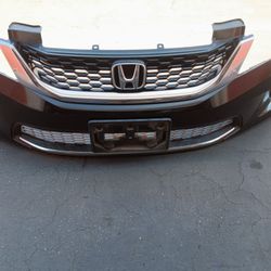 2013-2015 Honda Accord Coupe Complete Front Bumper With All The Accessories Oem.
