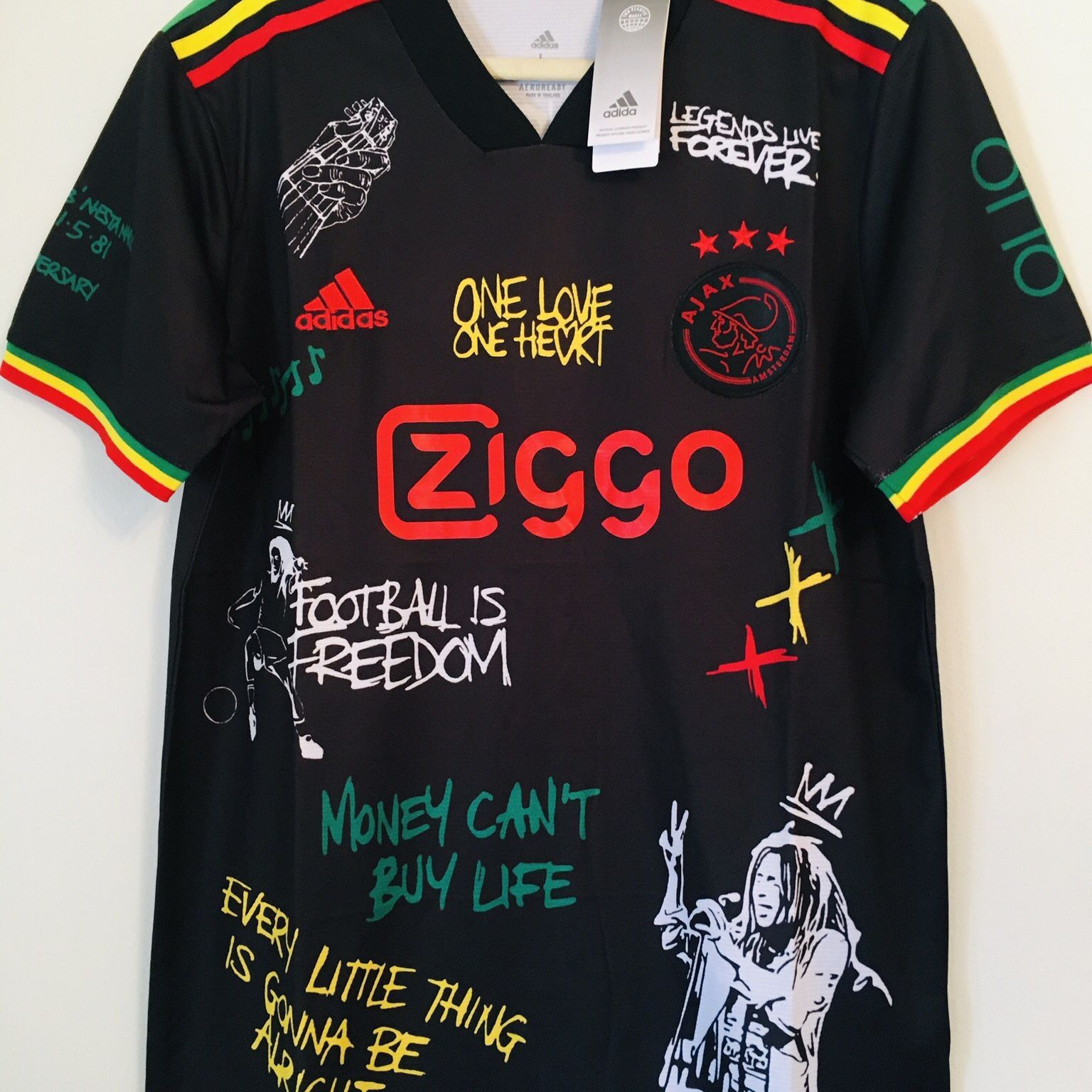 Brand New Adidas Ajax Amsterdam Bob Marley 40th Anniversary Soccer Football  Jersey for Sale in San Francisco, CA - OfferUp