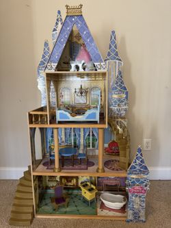 Disney Princess Castle Dollhouse – Multi-Level Playset with Furniture!