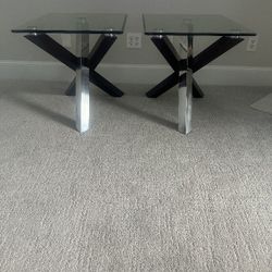 Glass End Tables 2each.