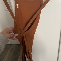 Burnt Orange Cut Out Back Body Suit