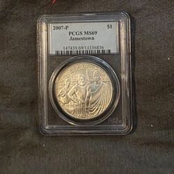 2007-P Jamestown 400th Anniversary Commemorative Silver Dollar