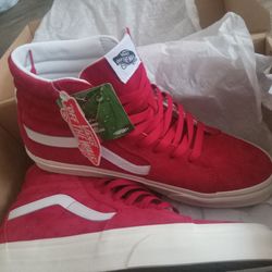 Vans Pig Suede Red Size 10.5