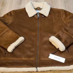 Calvin Klein Faux-Fur Jacket Size M For Men