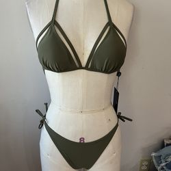 Olive Bikini Set ! Size Small 