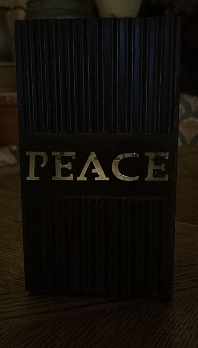 Brown Metal “Peace” Luminary Bag