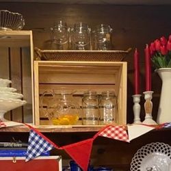  Antique Mason Jars With wire Hangers 