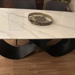 79" Modern Rectangle Sintered Stone Dining Table