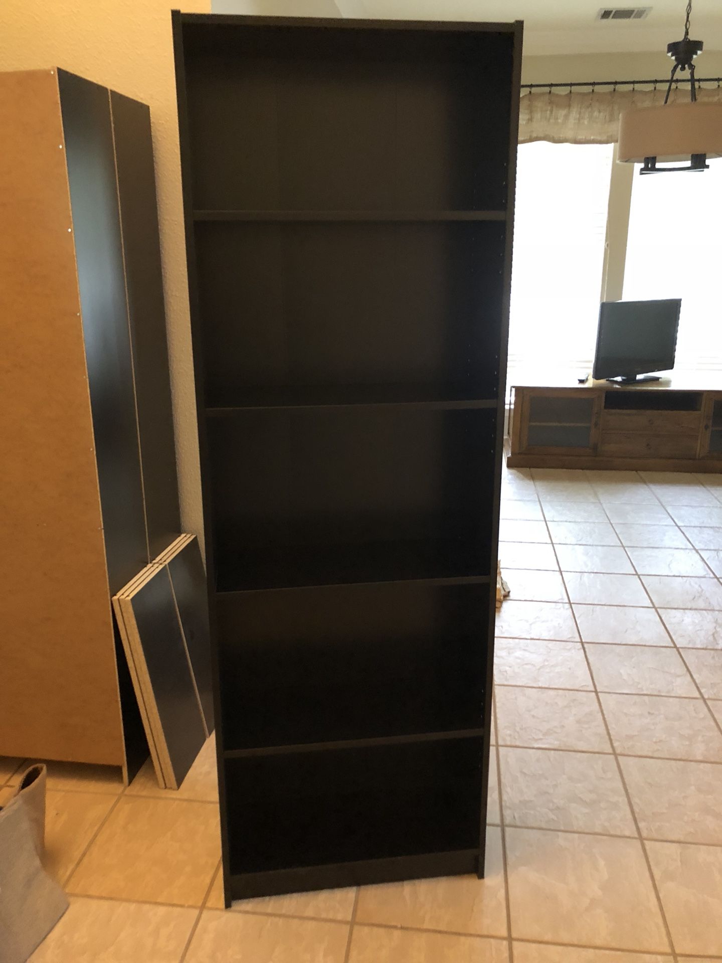 Black IKEA Gersby Bookcases