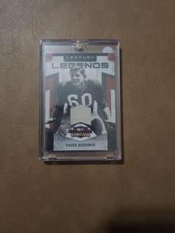 2009 DONRUSS THREADS CENTURY LEGENDS 2 CHUCK BEDNARIK MATERIALS