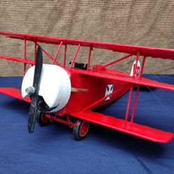 WOODEN HANDMADE WAR PLANE RED DEMON 